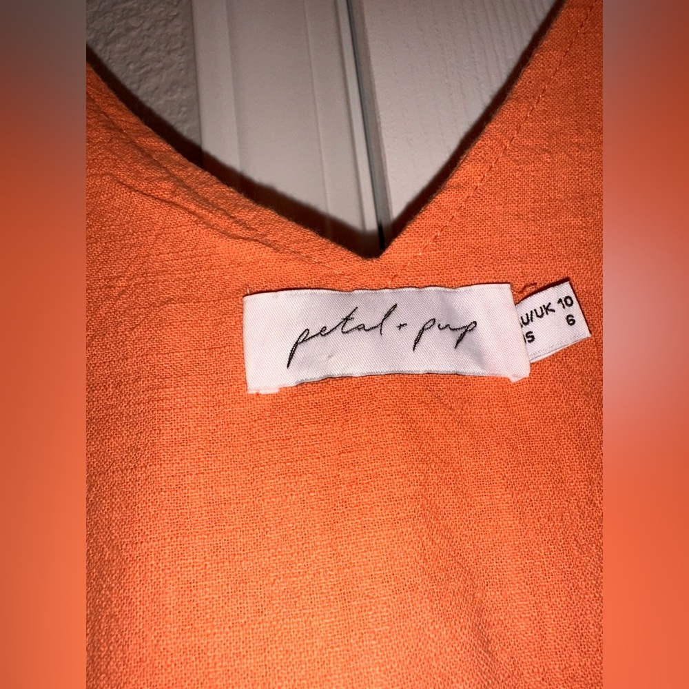 Petal & Pup Orange Sleeveless Dress - Picture 3 of 4